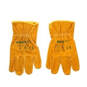 SATA/STAR-GLOVES XL FULL LEATHER WORK GLOVES INDUSTRIAL PROTECTION DRY GLOVES - (FS0104)/1 PAIR